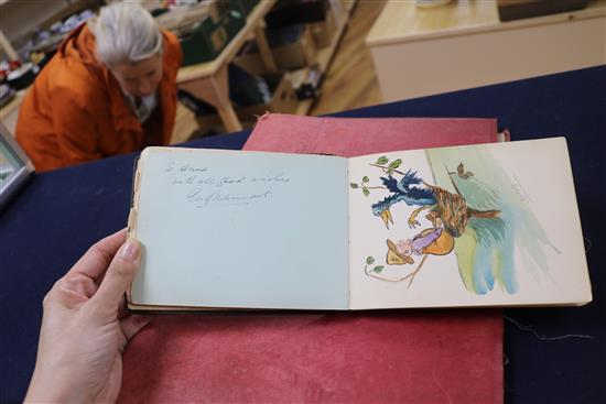 An autograph book: Baden Powell, Lawrence Oliver, etc. and a scrap book from India - Bombay